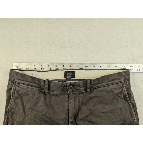 Mens J Crew Stretch Chino Pants Size 30x32 Brown Cotton Blend Pockets - Picture 3 of 11